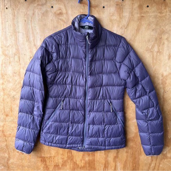 REI Purple Down Puffer Full Zip Winter Fall Jacket - Picture 9 of 9